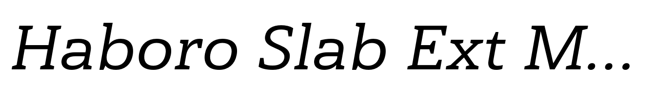 Haboro Slab Ext Medium Italic
